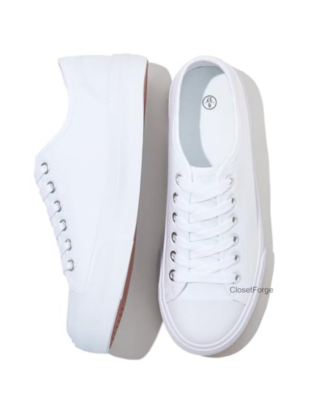 Womens Canvas Tennis Sneakers Classic Lace Up Walking Shoes